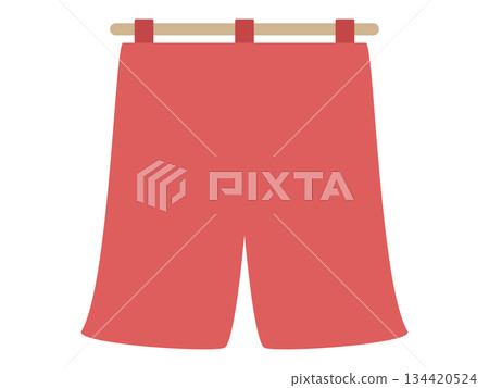 紅色雙幅窗簾 紅色雙幅窗簾 134420524