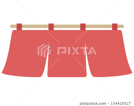 紅色3幅寬窗簾 紅色3幅寬窗簾 134420527