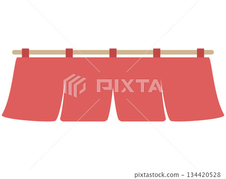 紅色 4 幅寬窗簾 紅色 4 幅寬窗簾 134420528