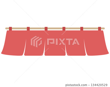 紅色 5 幅寬窗簾 紅色 5 幅寬窗簾 134420529