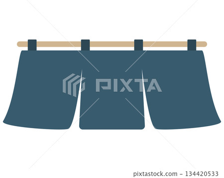 海軍藍 3 幅寬窗簾 134420533