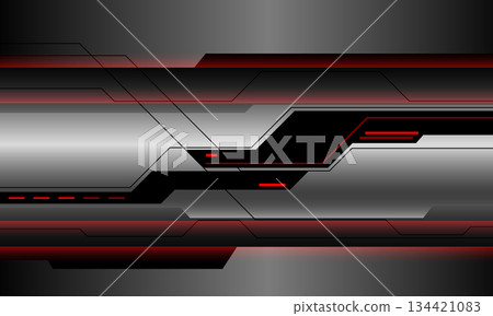 Abstract technology technology futuristic red light power black cyber line on metal design modern background vector Abstract technology technology futuristic red light power black cyber line on metal design modern background vector 134421083