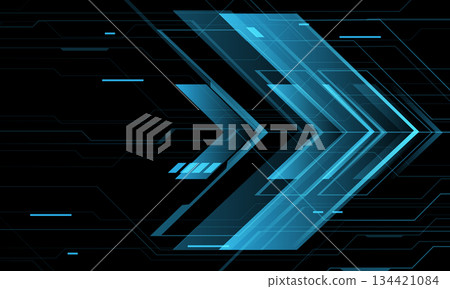 Abstact blue line light arrow cyber technology futuristic on black design modern background vector Abstact blue line light arrow cyber technology futuristic on black design modern background vector 134421084