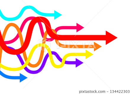 Streamline arrows process concept image. Vectorv Streamline arrows process concept image. Vectorv 134422303