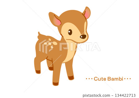 可愛的小鹿圖示插畫 / 自然溫馴的動物形象 可愛的小鹿圖示插畫 / 自然溫馴的動物形象 134422713