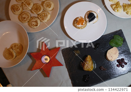 snack aperitive as a starter before lunch 134422971