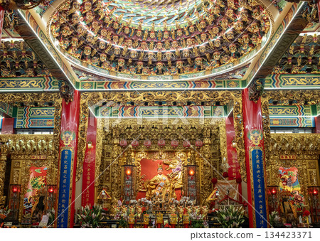 Neza, or called Nezha, the god statue place in the Sanfong temple. It's a Taoist temple originally built in the early 1600s Neza, or called Nezha, the god statue place in the Sanfong temple. It's a Taoist temple originally built in the early 1600s 134423371