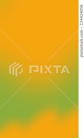 A smooth gradient transition from vibrant orange to soft green. The colors blend seamlessly, creating a warm and inviting atmosphere. Ideal for backgrounds or design elements. 134424056