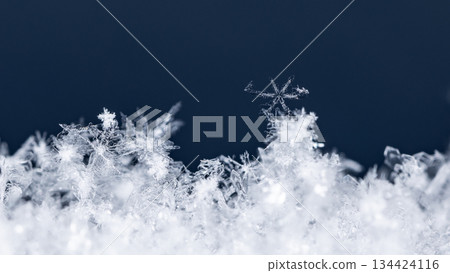 snowflake postage stamp, winter card 134424116