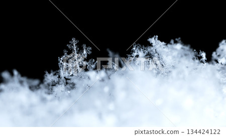 snowflake postage stamp, winter card 134424122