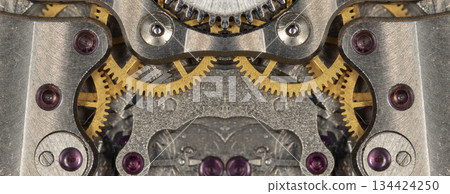 clockwork old mechanical watch, high resolution and detail clockwork old mechanical watch, high resolution and detail 134424250