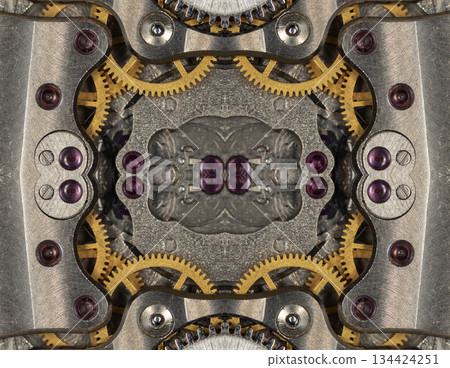 clockwork old mechanical watch, high resolution and detail 134424251