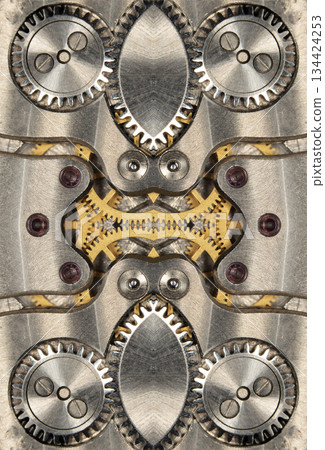 clockwork old mechanical watch, high resolution and detail 134424253