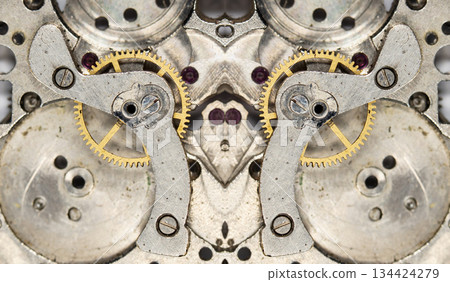 clockwork old mechanical watch, high resolution and detail 134424279