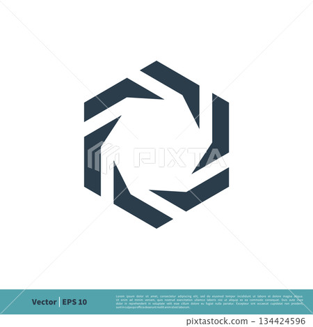 Propeller Hexagon Icon Vector Logo Template Illustration Design. Vector EPS 10. Propeller Hexagon Icon Vector Logo Template Illustration Design. Vector EPS 10. 134424596