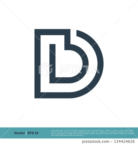 Letter D Icon Vector Logo Template Illustration Design. Vector EPS 10. Letter D Icon Vector Logo Template Illustration Design. Vector EPS 10. 134424626