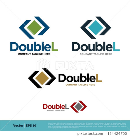 Colorful Square L L Letter Icon Vector Logo Template Illustration Design. Vector EPS 10. 134424700