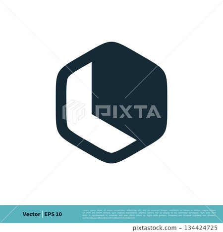 Letter L Hexagon Shape Icon Vector Logo Template Illustration Design. Vector EPS 10. 134424725