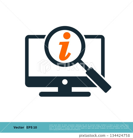 Screen, Monitor and Magnifying Glass Icon Vector Logo Template Illustration Design. Vector EPS 10. Screen, Monitor and Magnifying Glass Icon Vector Logo Template Illustration Design. Vector EPS 10. 134424758