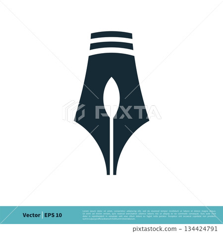 Pen Leaf / Spoon Icon Vector Logo Template Illustration Design. Vector EPS 10. 134424791