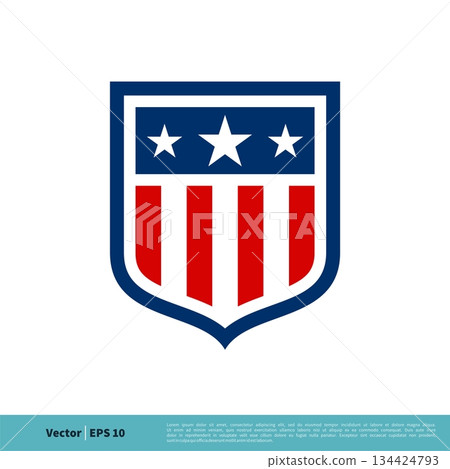 Shield Emblem Sport Team Icon Vector Logo Template Illustration Design. Vector EPS 10. 134424793