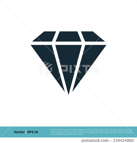 Diamond Stone Icon Vector Logo Template Illustration Design. Vector EPS 10. Diamond Stone Icon Vector Logo Template Illustration Design. Vector EPS 10. 134424860