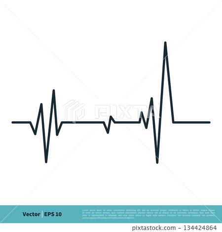Heartbeat Cardiogram Icon Vector Logo Template Illustration Design. Vector EPS 10. Heartbeat Cardiogram Icon Vector Logo Template Illustration Design. Vector EPS 10. 134424864