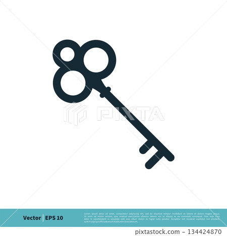 Key Icon Vector Logo Template Illustration Design. Vector EPS 10. Key Icon Vector Logo Template Illustration Design. Vector EPS 10. 134424870
