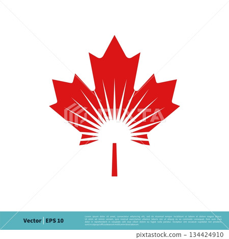 Sun inside Maple Leaf Icon Vector Logo Template Illustration Design. Vector EPS 10. Sun inside Maple Leaf Icon Vector Logo Template Illustration Design. Vector EPS 10. 134424910