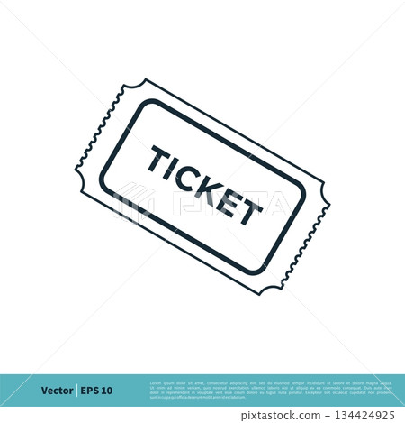 Ticket Access Icon Vector Logo Template Illustration Design. Vector EPS 10. 134424925