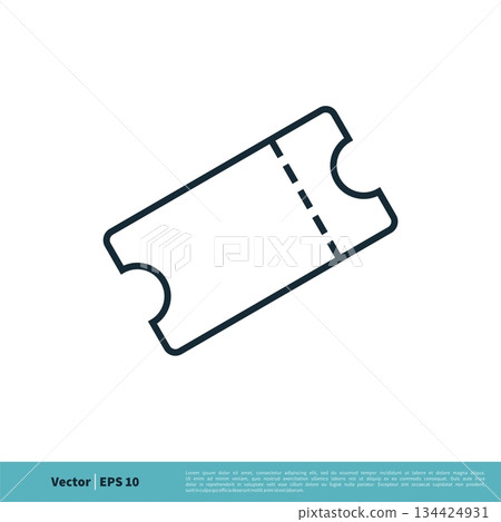 Ticket Icon Vector Logo Template Illustration Design. Vector EPS 10. 134424931