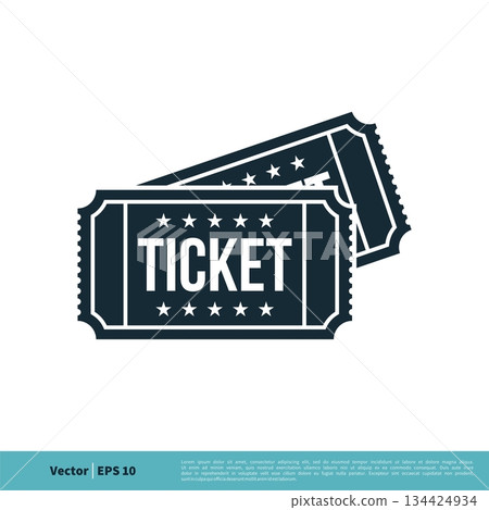 Ticket Icon Vector Logo Template Illustration Design. Vector EPS 10. 134424934