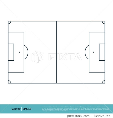 Soccer Field, Football Field Top View Vector Template Illustration Design. Vector EPS 10. 134424936
