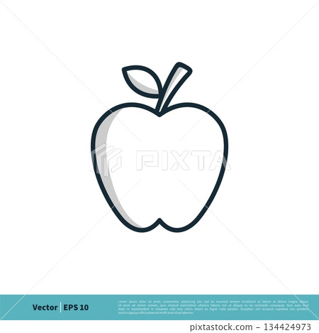 Apple Fruit Icon Vector Logo Template Illustration Design. Vector EPS 10. Apple Fruit Icon Vector Logo Template Illustration Design. Vector EPS 10. 134424973