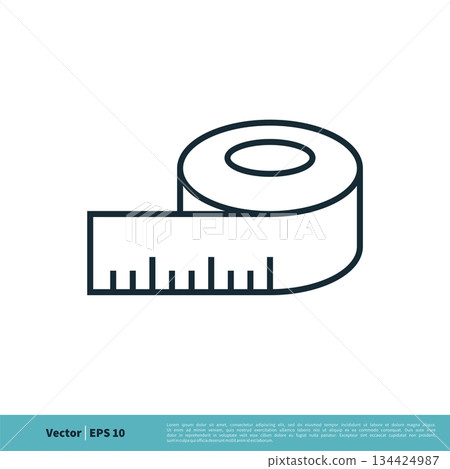 Measure Ruler Icon Vector Logo Template Illustration Design. Vector EPS 10. 134424987