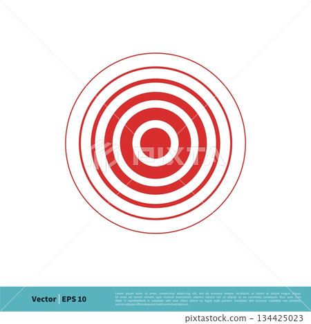 Red rings. Pain circle. Symbol of pain. Medical design icon vector template illustration Illustration Design. Vector EPS 10. Red rings. Pain circle. Symbol of pain. Medical design icon vector template illustration Illustration Design. Vector EPS 10. 134425023