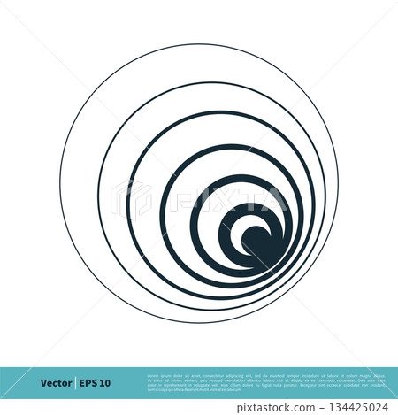 Red rings. Pain circle. Symbol of pain. Medical design icon vector template illustration Illustration Design. Vector EPS 10. 134425024