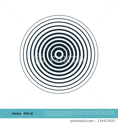 Red rings. Pain circle. Symbol of pain. Medical design icon vector template illustration Illustration Design. Vector EPS 10. 134425025
