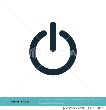 Power Button Icon Vector Logo Template Illustration Design. Vector EPS 10. Power Button Icon Vector Logo Template Illustration Design. Vector EPS 10. 134425044