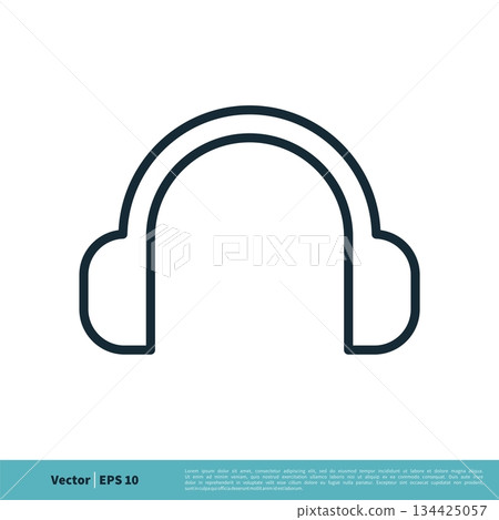 Earphone, Headset, Headphone Icon Vector Logo Template Illustration Design. Vector EPS 10. Earphone, Headset, Headphone Icon Vector Logo Template Illustration Design. Vector EPS 10. 134425057