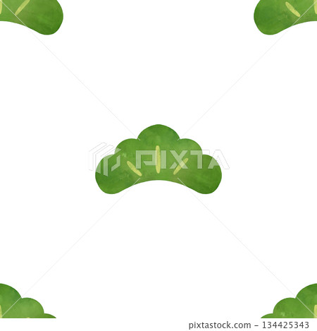 松樹水彩無縫圖案 日式圖案 新年吉祥植物背景素材 134425343