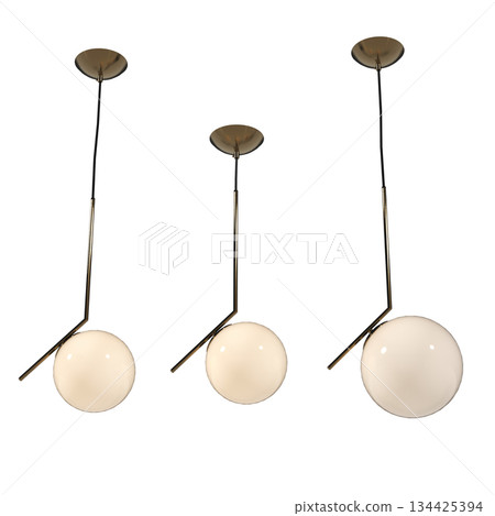 chandelier on the ceiling isolated on transparent background, hanging lamp, pendant light, 3D illustration, cg render chandelier on the ceiling isolated on transparent background, hanging lamp, pendant light, 3D illustration, cg render 134425394