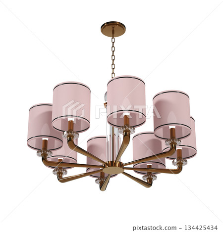 chandelier on the ceiling isolated on transparent background, hanging lamp, pendant light, 3D illustration, cg render chandelier on the ceiling isolated on transparent background, hanging lamp, pendant light, 3D illustration, cg render 134425434