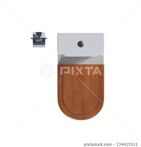 Lavatory pan isolated on a transparent background, bidet, 3D illustration, and CG render 134425521