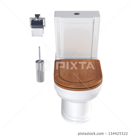 Lavatory pan isolated on a transparent background, bidet, 3D illustration, and CG render Lavatory pan isolated on a transparent background, bidet, 3D illustration, and CG render 134425522