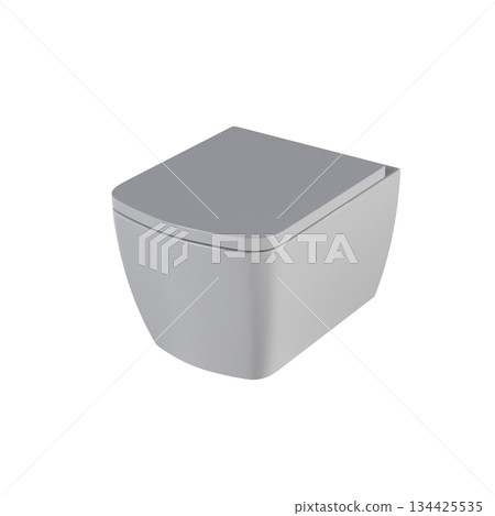 Lavatory pan isolated on a transparent background, bidet, 3D illustration, and CG render Lavatory pan isolated on a transparent background, bidet, 3D illustration, and CG render 134425535