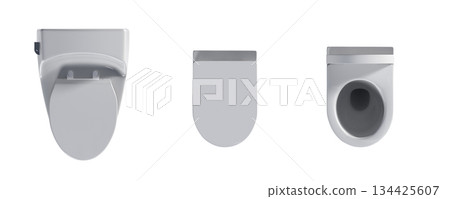 Lavatory pan isolated on a transparent background, bidet, 3D illustration, and CG render Lavatory pan isolated on a transparent background, bidet, 3D illustration, and CG render 134425607