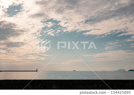 Sunset over the sea Sunset over the sea 134425895