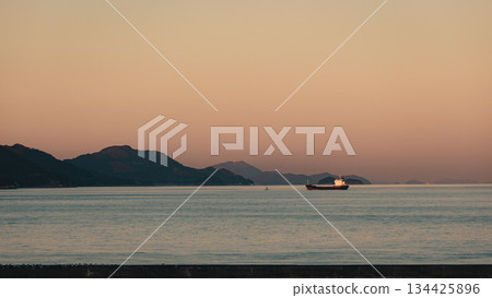 Sunset over the sea 134425896