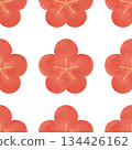 Plum Watercolor Seamless Pattern Japanese Pattern Spring New Year Flower Background Material Design Material 134426162